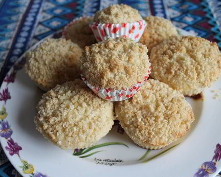 Лимонные маффины со штрейзелем