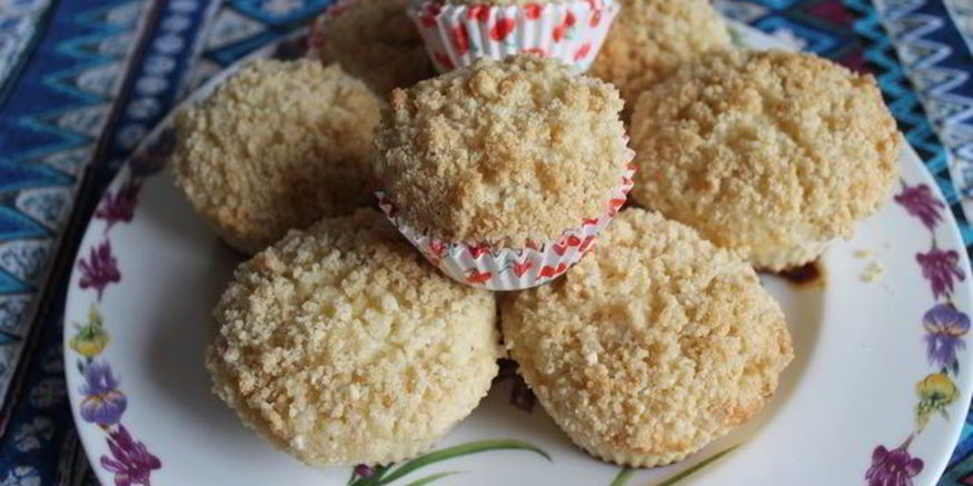 Рецепт лимонных маффинов со штрейзелем