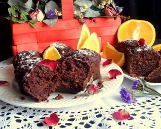 Маффины с апельсином и бананом