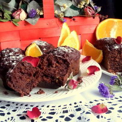 Маффины с апельсином и бананом