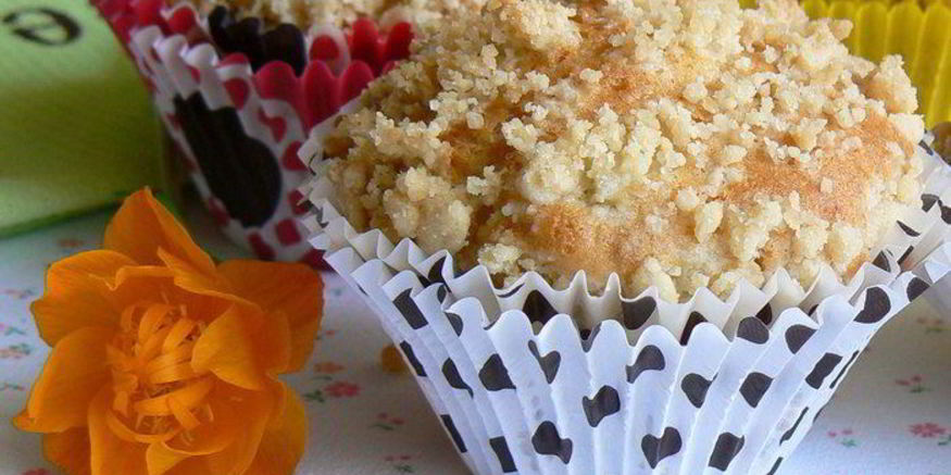 Рецепт маффинов с ревенем и штрейзелем