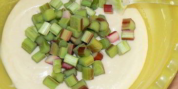 маффины с ревенем и штрейзелем