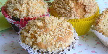 маффины с ревенем и штрейзелем