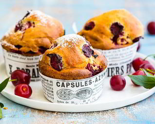 Маффины с вишней