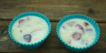 маффины со свежей клубникой