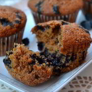 Рецепт Маффинов Здоровье с цельнозерновой мукой и черникой