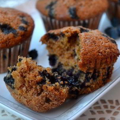 Маффины Здоровье с цельнозерновой мукой и черникой