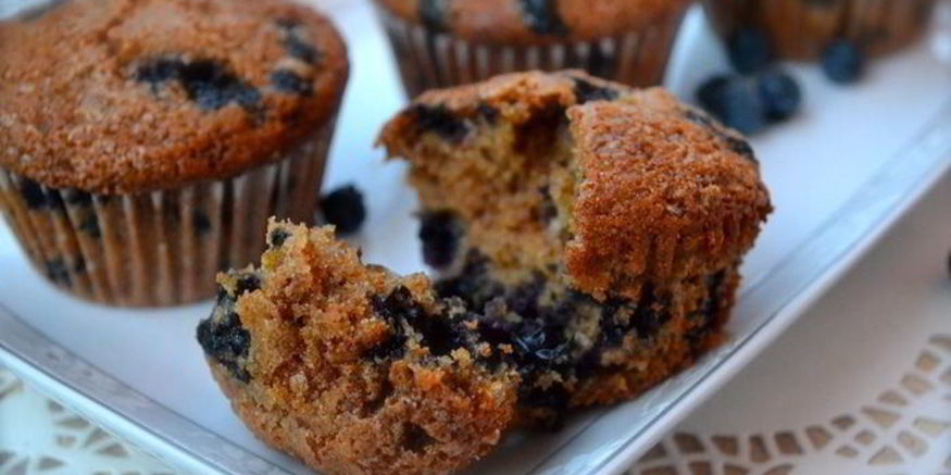 Рецепт маффинов здоровье с цельнозерновой мукой и черникой