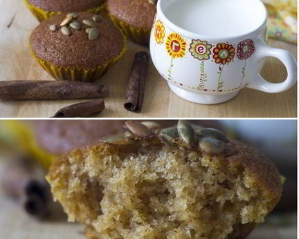 Постные тыквенные маффины