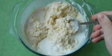 манник на кефире простой