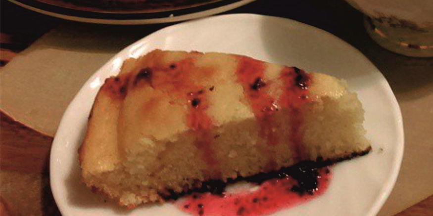 Рецепт манника с клюквенным сиропом