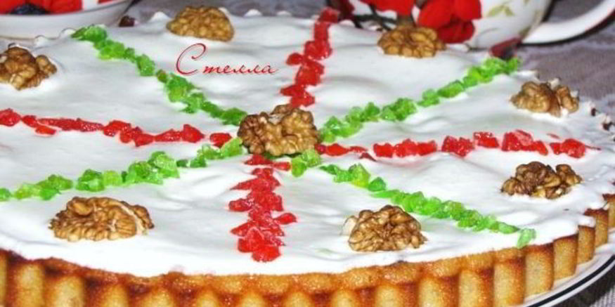 Рецепт манника с цукатами и орехами на кукурузной муке