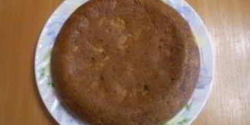 манник с яблоками на кефире