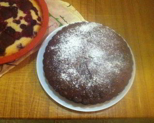 Манник шоколадный с халвой