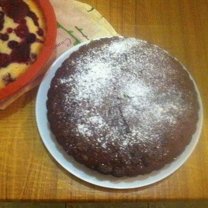 Манник шоколадный с халвой