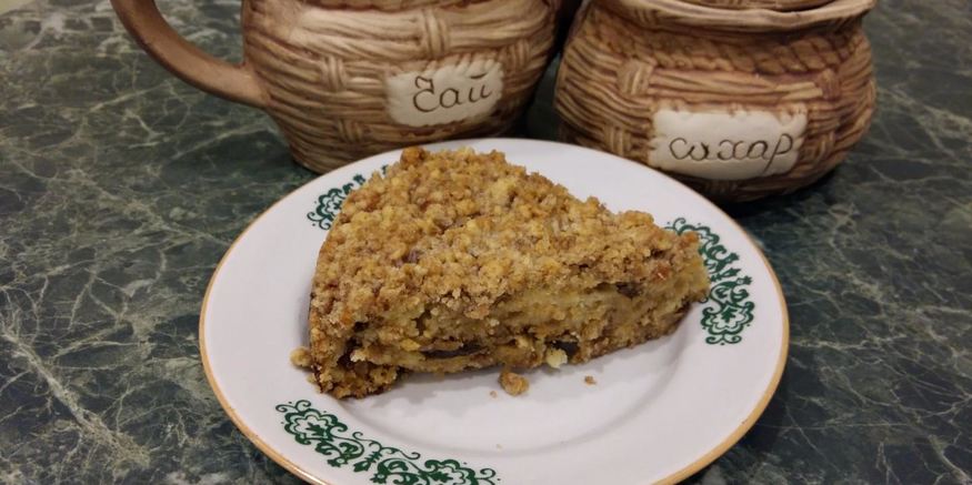 Рецепт пирога манник с творогом и черносливом