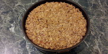 пирог манник с творогом и черносливом