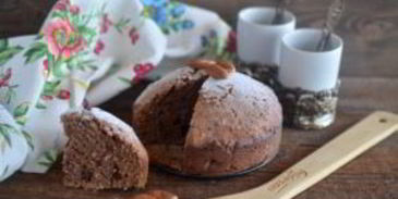 постный шоколадный манник с миндалем