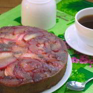 Рецепт Шоколадного манника с карамельными яблоками