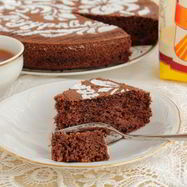 Рецепт Шоколадного манника с малиновым джемом