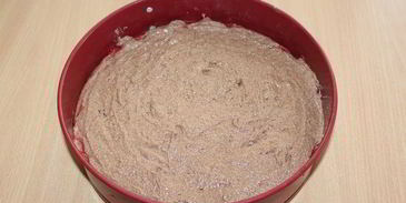 шоколадный манник с малиновым джемом