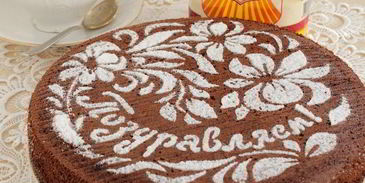 шоколадный манник с малиновым джемом