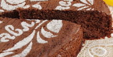 шоколадный манник с малиновым джемом