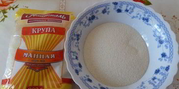 творожный манник с клюквой