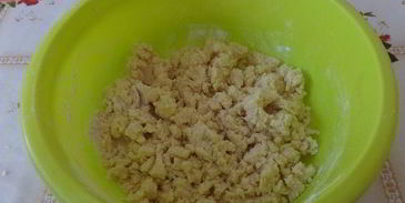 творожный манник с клюквой