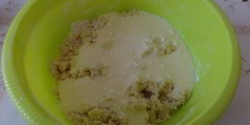 творожный манник с клюквой