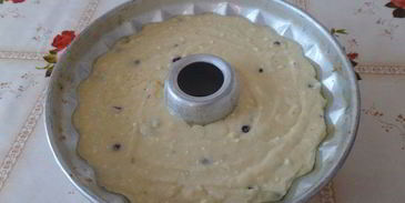 творожный манник с клюквой