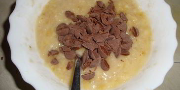 банановые оладушки с шоколадом