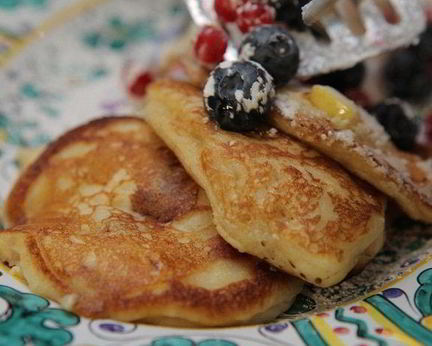 Фруктовые оладьи на кефире