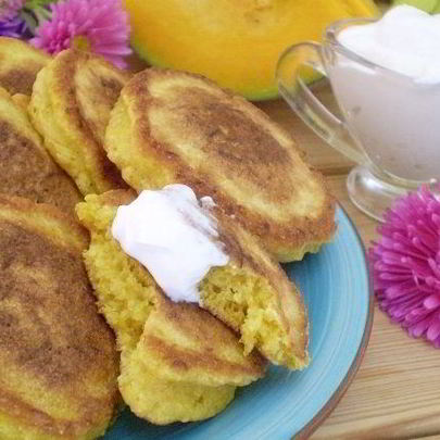 Оладьи из тыквы с манкой