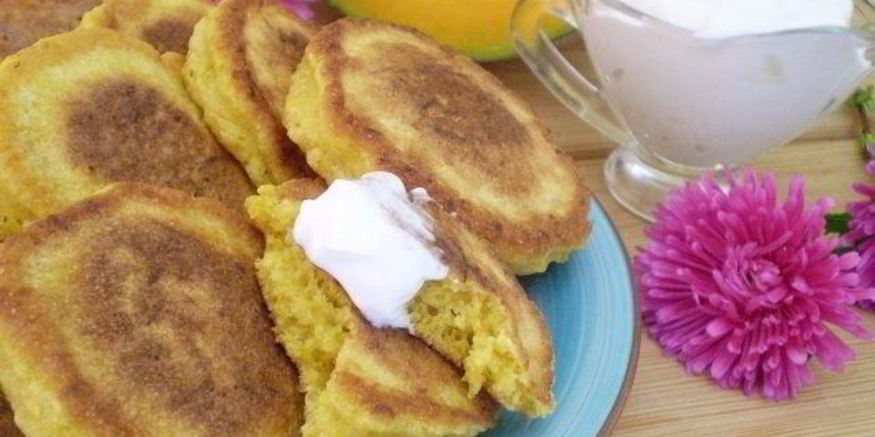 Рецепт оладий из тыквы с манкой