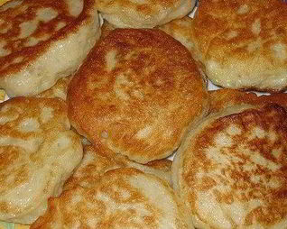 Оладьи с маслом на опаре