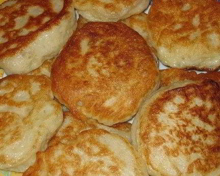 Оладьи с маслом на опаре