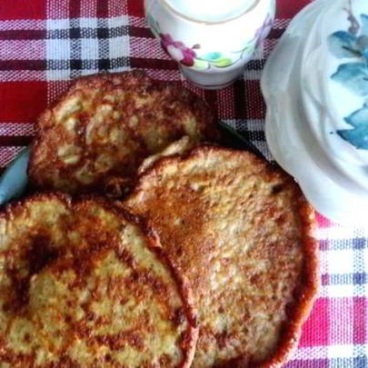 Печеночные оладьи с сыром