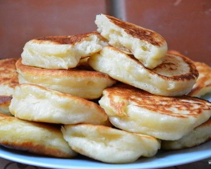 Пышные оладушки на кефире