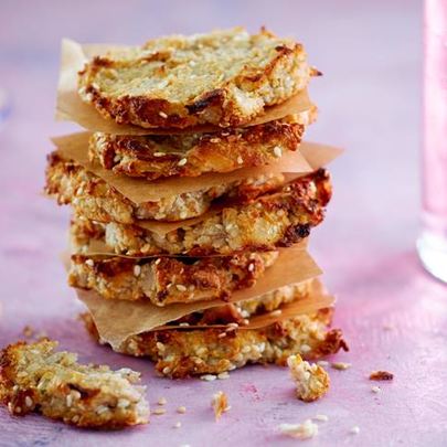 Кокосово-банановое печенье с кунжутом, без муки и сахара