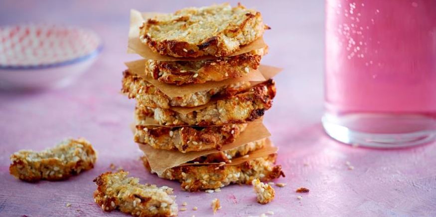 Рецепт кокосово-бананового печенье с кунжутом, без муки и сахара