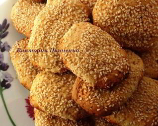 Королевские бискотти с кунжутом