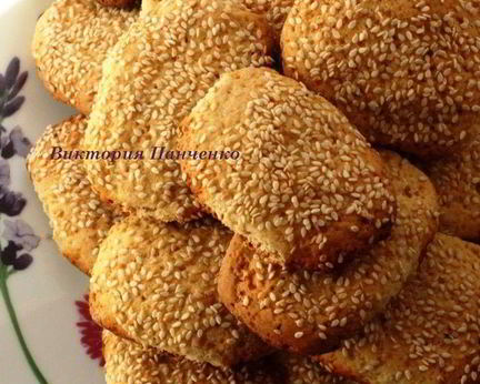 Королевские бискотти с кунжутом