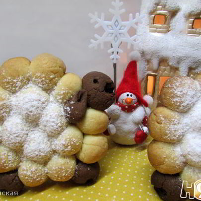 Новогоднее печенье Овечки