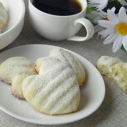 Печенье в форме сердечек