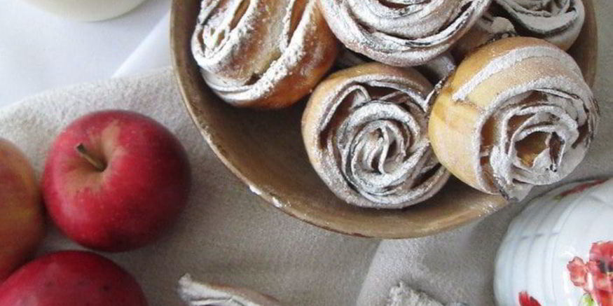 Рецепт печенья яблочные розочки