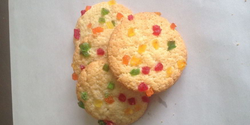 Рецепт творожного печенья с цукатами