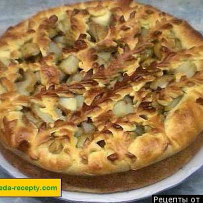 Грушевый пирог с грушами