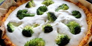 киш на овощном корже с крабовыми палочками