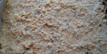 пирог дровосека с клюквой, яблоками и кокосовым топпингом